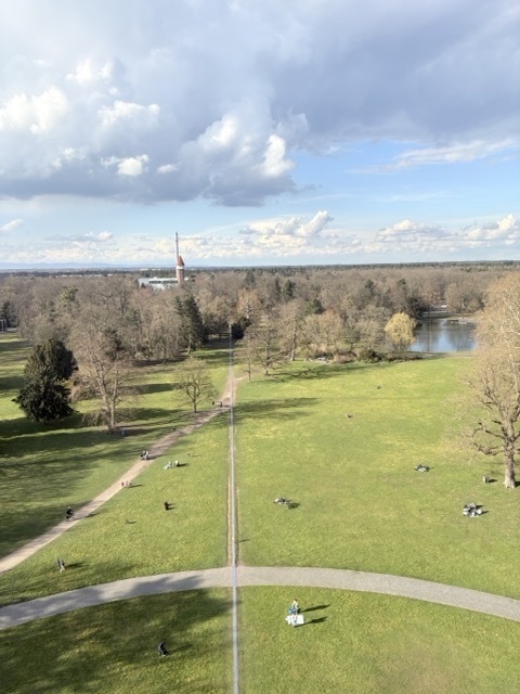德國Karlsruhe卡魯斯魯爾|交換生帶你走進當地人的生活~ 13 卡魯景點 卡魯皇宮 卡爾斯魯厄宮 Schloss Karlsruhe 登頂風景Schlossgartensee Schlossgarten